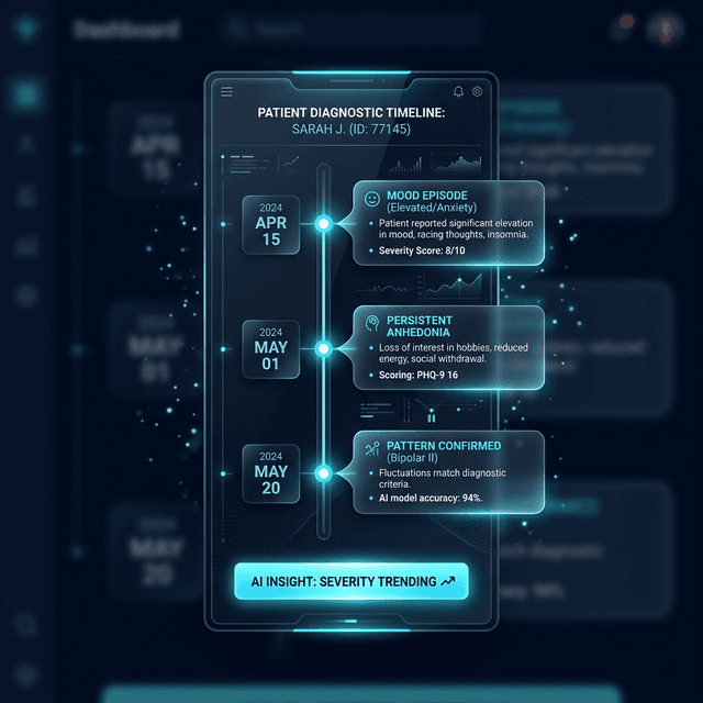 PsyAIde Diagnostic Intelligence Timeline